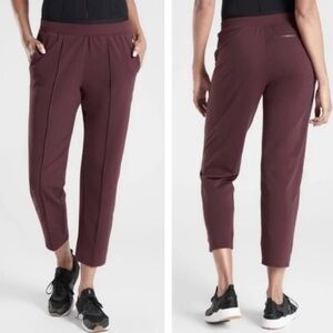 Athleta Venice Pintuck Burgundy Pants Women’s Size Small